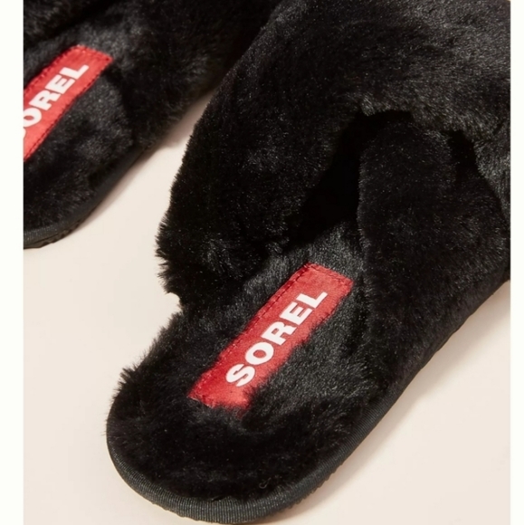 Sorel Black Mail Run Slippers - Picture 4 of 9